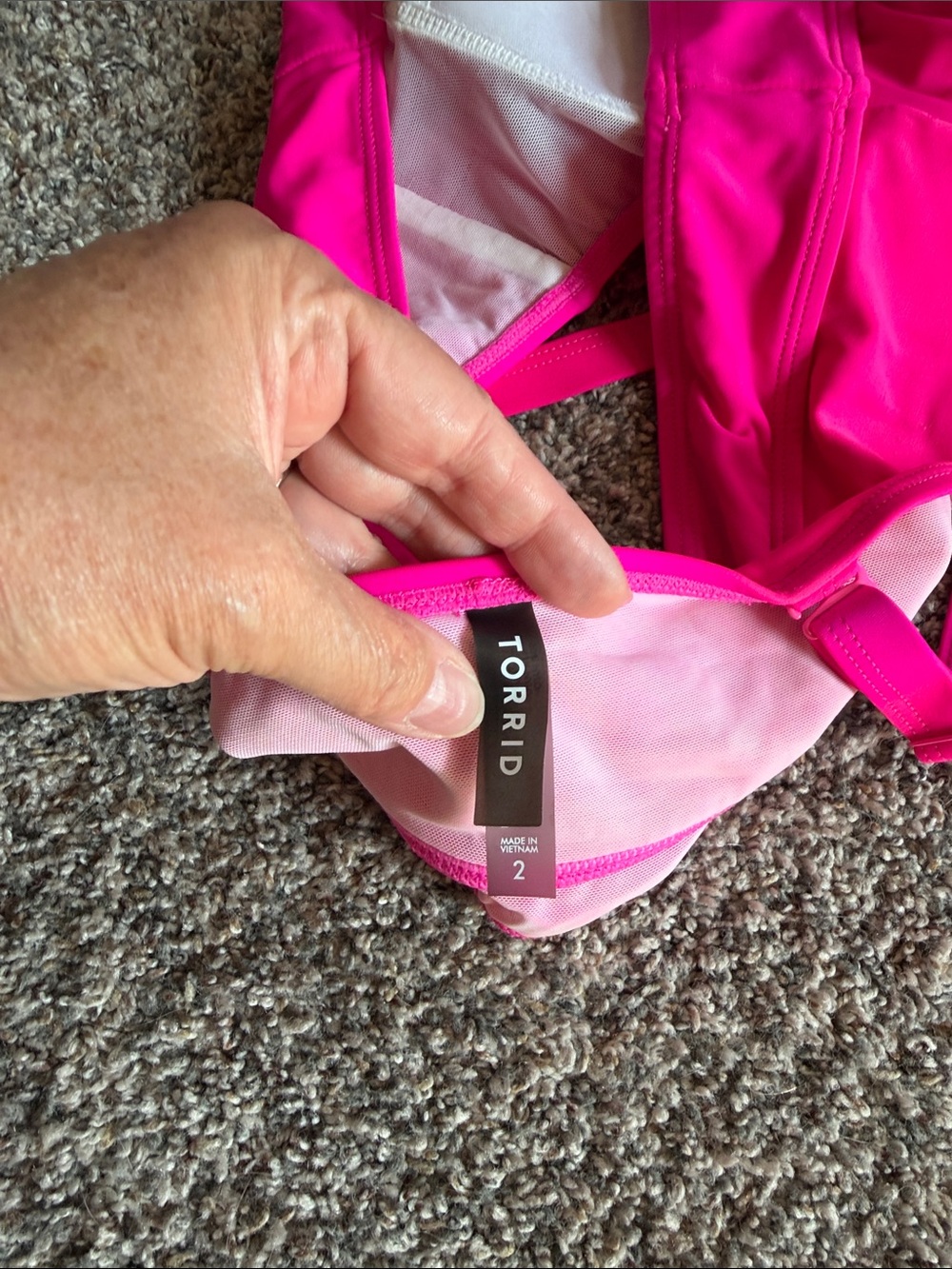 Torrid Swim Bikini Top Women’s Plus Size 2 Hot Pink - Picture 4 of 5